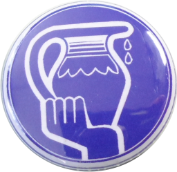 zodiak aquarius badge blue